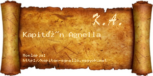Kapitán Agnella névjegykártya